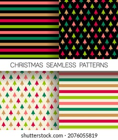 Set Of Geometric Elements Pattern For Christmas And New Year Holidays.