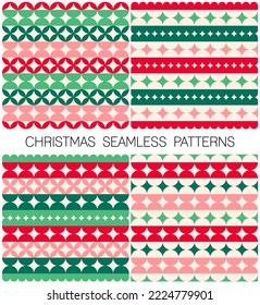 Set of geometric elements pattern for christmas and new year holidays. 