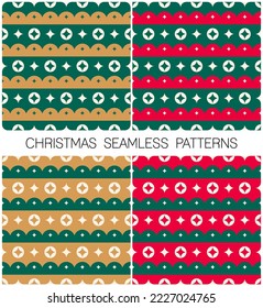 Set of geometric elements pattern for christmas and new year holidays. 