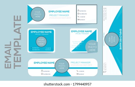 Set of geometric email templates. Flat design vector illustration., Stationery design.