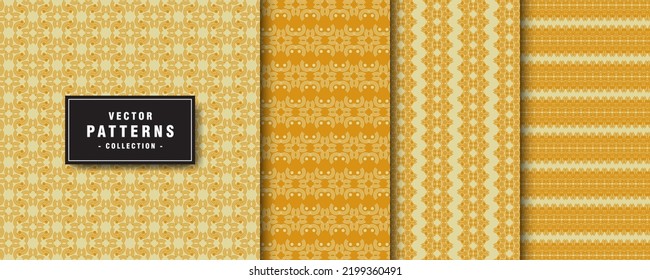Set of geometric ethnic pattern collection