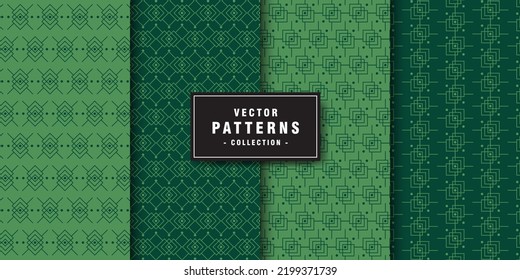 Set of geometric ethnic pattern collection