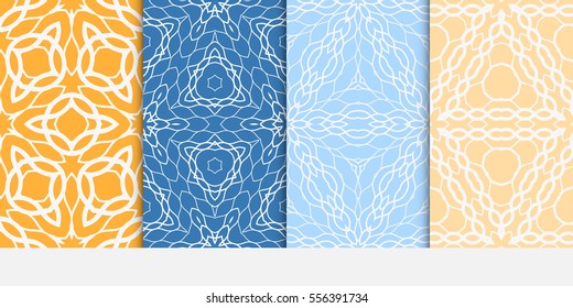 set of geometric flower. floral seamless pattern. vector illustration. for interior design, invitation, wallpaper, textile.