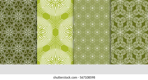 set of geometric flower. floral seamless pattern. vector illustration. for interior design, invitation, wallpaper, textile.