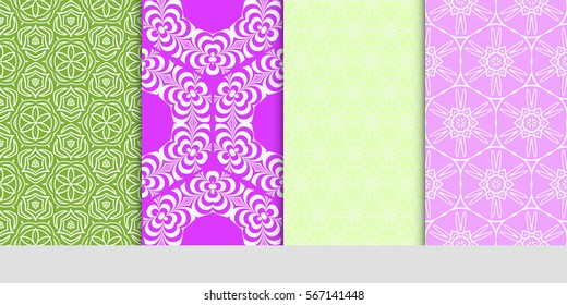 set of geometric flower. floral seamless pattern. vector illustration. for interior design, invitation, wallpaper, textile.
