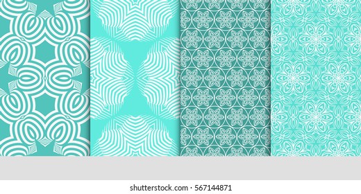 set of geometric flower. floral seamless pattern. vector illustration. for interior design, invitation, wallpaper, textile.