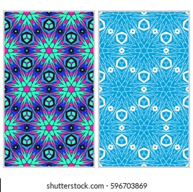 set of geometric flower. floral seamless pattern. vector illustration. for interior design, invitation, wallpaper, textile.