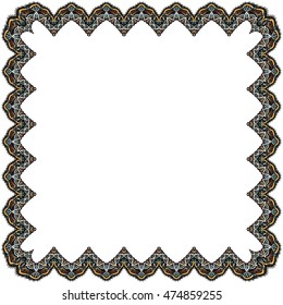 Set of geometric frame abstract design. Hand drawn decorative vector design element