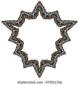 Set of geometric frame abstract design. Hand drawn decorative vector design element