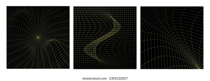 Set of geometric frames in trendy style. Vector illustration for web design, posters, social media, etc.