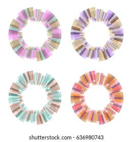 Set of geometric frames, vector abstract background