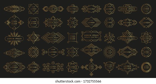 Art Deco Vintage Frames Design Elements Stock Vector (Royalty Free ...