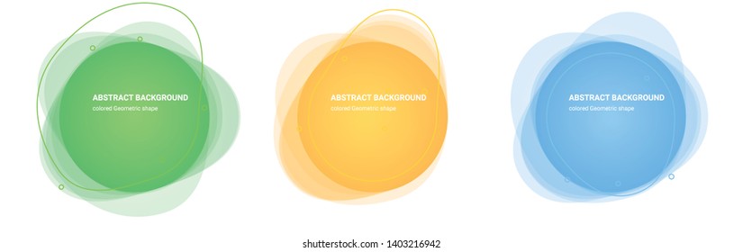 Set of Geometric Gradient Elements. Set of Abstract Flow Shaped Backgrounds for Flyers, Banners, Web Sites, Business Cards, Invitations, Gift Cards, Brochures, Landing Pages