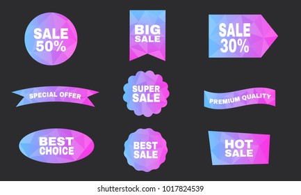 Set geometric label sales and advertisement promotion of shopping.