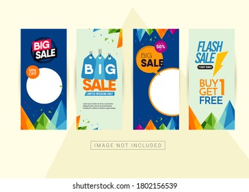 Set of geometric modern banner design templates.