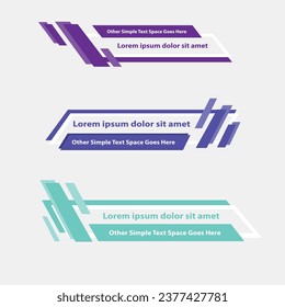 Set of Geometric modern lower third banner template