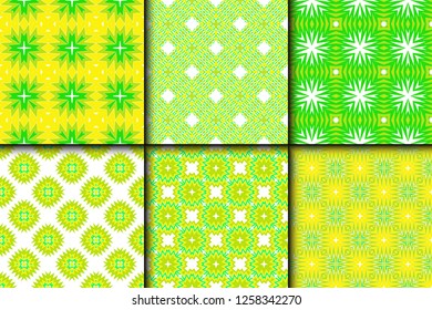 Set Of Geometric Modern Ornament. Seamless Vector Pattern. For Wallpaper, Invitation, Fashion Design.
