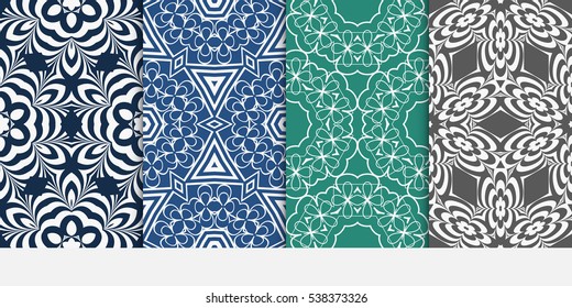 set of geometric modern ornament. seamless vector pattern. for wallpaper, invitation, fashion design