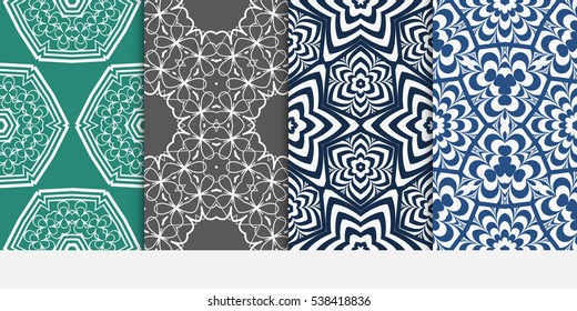 set of geometric modern ornament. seamless vector pattern. for wallpaper, invitation, fashion design