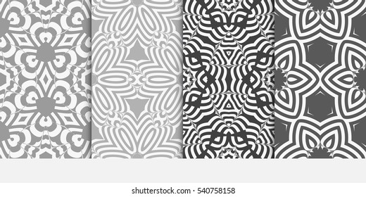 set of geometric modern ornament. seamless vector pattern. for wallpaper, invitation, fashion design