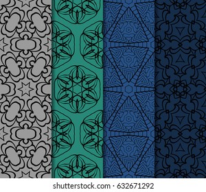 set of geometric ornament. vector illustration. for invitation, background, wallpaper