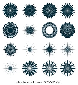 Set of geometric ornaments