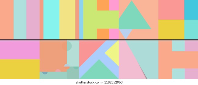 set geometric pastels background.Flat lay.decorations for your design