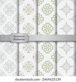 Set of geometric pattern backgrounds. Elegant backgrounds for cards, invitations, banner and ads.