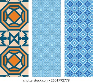 A set of Geometric Pattern – Elegant Seamless Background Design