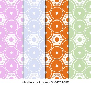 Set of geometric pattern in lace style. Ethnic ornament. Vector illustration. For modern interior design, fashion textile print, wallpaper