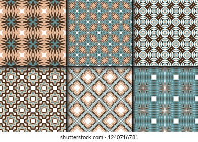 Set of Geometric Pattern with Modern Line Design . Seamless Vector Background. For Scrapbooking Design, Printing, Wallpaper, Decor, Fabric, Invitation