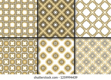 Set of Geometric Pattern with Modern Line Design . Seamless Vector Background. For Scrapbooking Design, Printing, Wallpaper, Decor, Fabric, Invitation