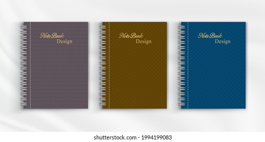     Set of geometric pattern notebook cover. Background design for decorative,magazine,scrapbook, diary.Vector illustration.Eps10