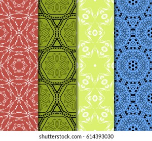 set of geometric pattern oriental style. Ethnic ornament. Vector illustration. For modern interior design, fashion textile print, wallpaper, decor panel set of geometric pattern oriental style. Ethnic ornament. Vector illustration. For modern interior design, fashion textile print, wallpaper, decor panel