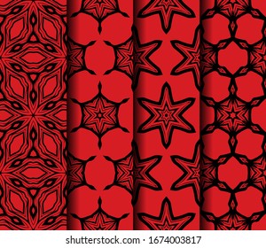 Set of Geometric Pattern. Seamless Texture Color Background. Vector illustration.
