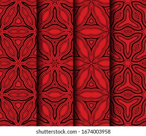 Set of Geometric Pattern. Seamless Texture Color Background. Vector illustration.