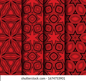 Set of Geometric Pattern. Seamless Texture Color Background. Vector illustration.
