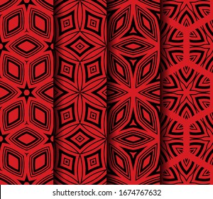 Set of Geometric Pattern. Seamless Texture Color Background. Vector illustration.