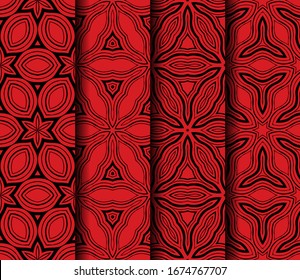Set of Geometric Pattern. Seamless Texture Color Background. Vector illustration.