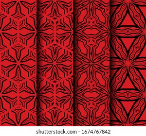 Set of Geometric Pattern. Seamless Texture Color Background. Vector illustration.