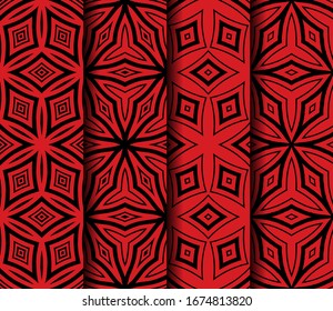 Set of Geometric Pattern. Seamless Texture Color Background. Vector illustration.