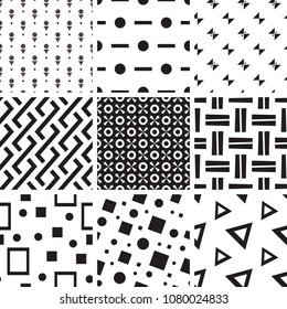 A set of geometric patterns