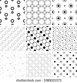 A set of geometric patterns