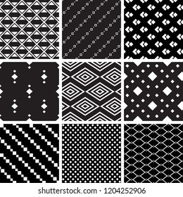 A set of geometric patterns