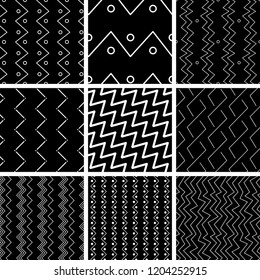 A set of geometric patterns