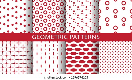 A set of geometric patterns