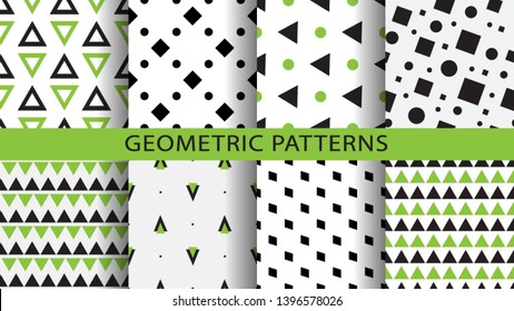 A set of geometric patterns
