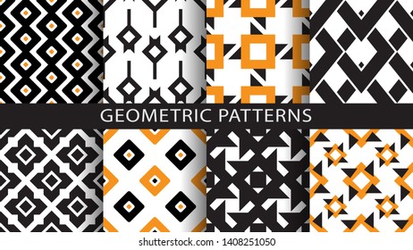 A set of geometric patterns