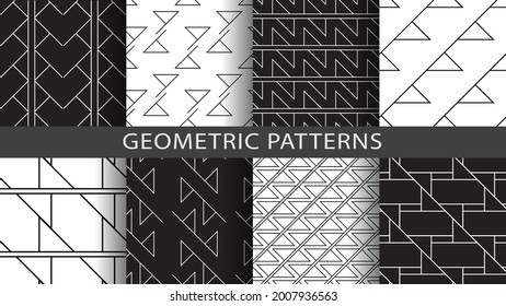 A set of geometric patterns