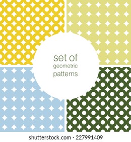 set of geometric patterns